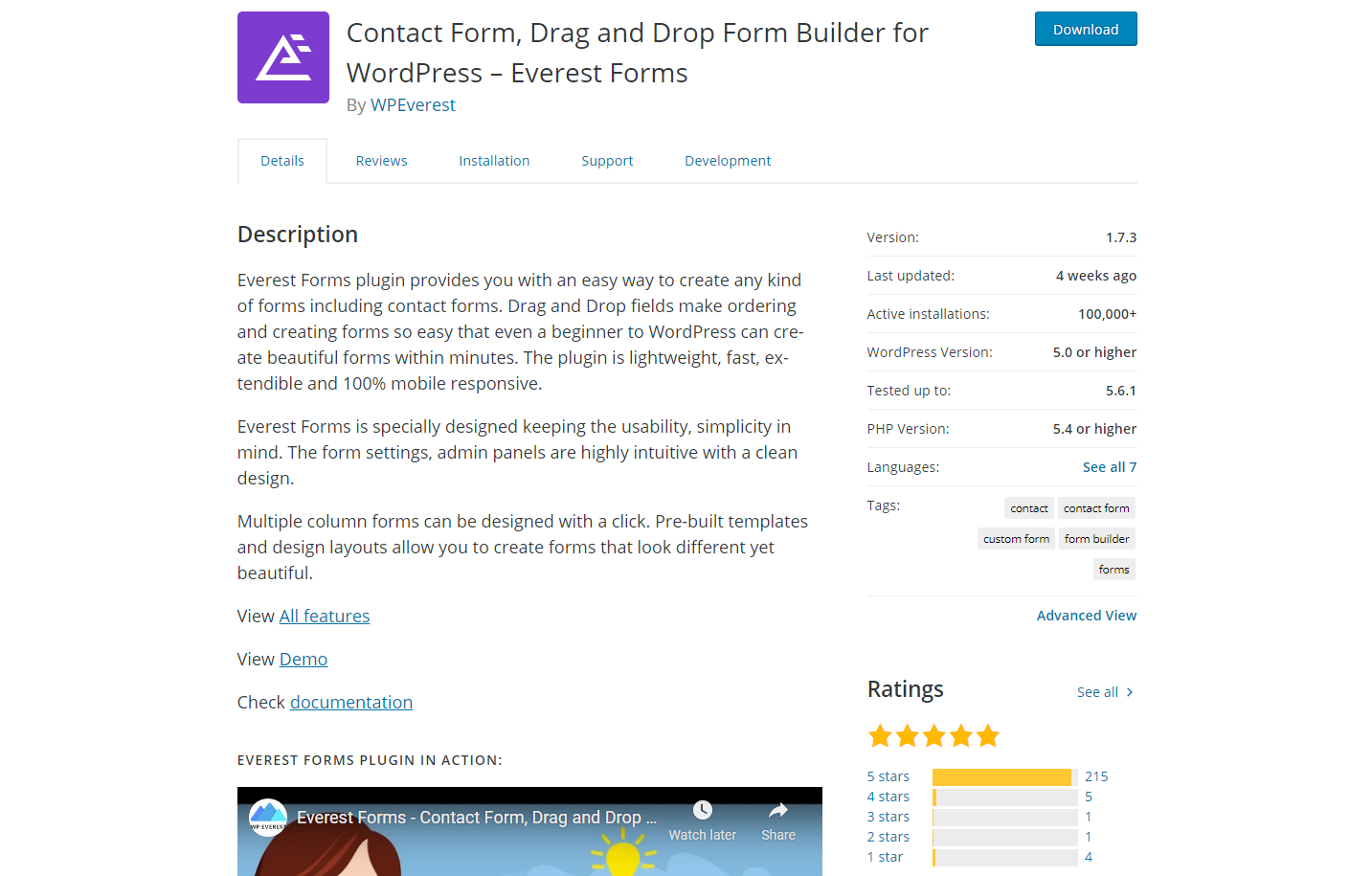 Everest Forms WordPress Plugin For Contact Forms